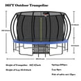 thumbnail image 4 of Aukfa 16FT Trampoline with Basketball Hoop for Kids Adults, Outdoor Pumpkin Trampoline with Enclosure for Backyard - Blue, 4 of 8