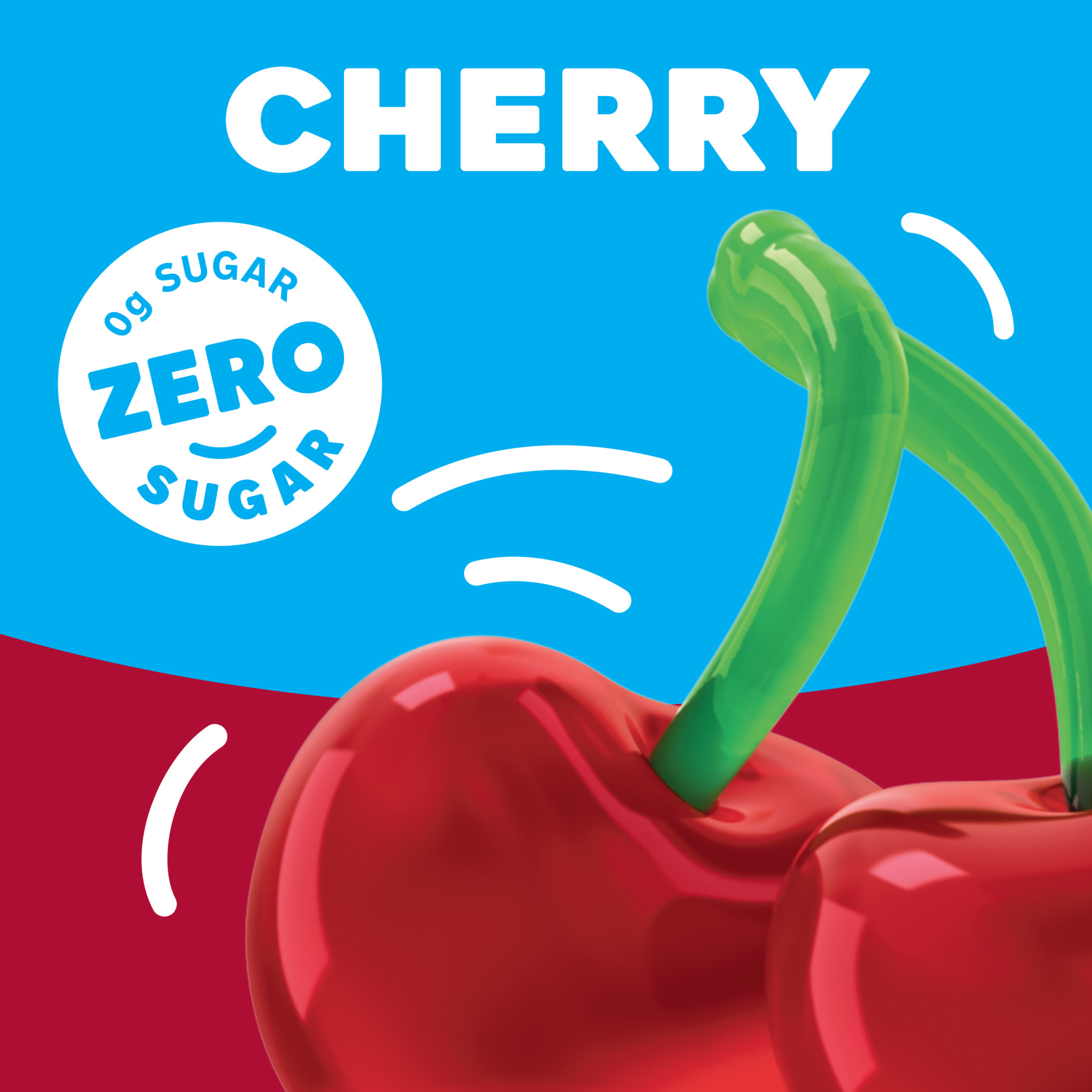 Jell-O Cherry Zero Sugar Low Calorie Gelatin Dessert Mix, Family Size, 0.6 oz Box