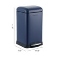 thumbnail image 5 of happimess Betty Retro Mini 3.2-Gallon Step-Open Trash Can, Denim Blue, HPM1012F, 5 of 7