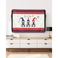 thumbnail image 5 of Cute Gnomes Fireworks Day Outdoor TV Cover 48 to 50 Inch Weatherproof, Flag Day Star Red Buffalo Checker 600D Oxford TV Covers with Waterproof Zipper, Outside Flat TV Screen Protector 48"Wx30"Hx4.5"D, 5 of 7