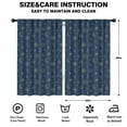 thumbnail image 2 of Blackout Kids Curtains,Dark Blue Star Moon Sun Pattern Childrens Insulated Curtains Set Of 2,Bedroom Essentials,Toddler Room Decor 52"x84", 2 of 5