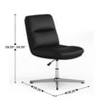 thumbnail image 4 of Flash Furniture Chloe Armless Ergonomic Faux Leather Swivel Task Chair Black/Chrome Frame, 4 of 4