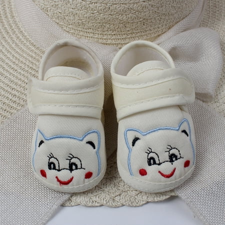 

Baby Girl Prewalker Bow Anti-Slip Crib Shoes Soft Sole Sneakers Soft Soled First Walkers