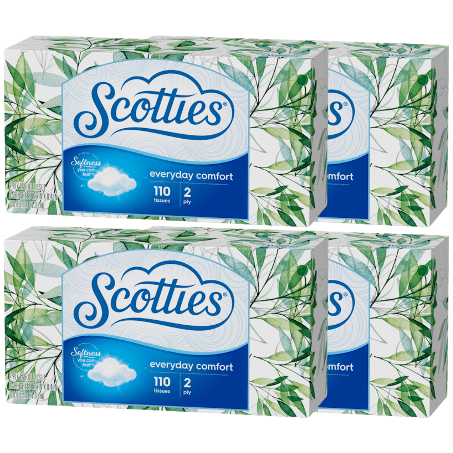 Scotties Facial Tissue Paper 110 Sheets Box Ultra Soft & Absorbent 2
