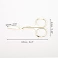 thumbnail image 2 of Unique Bargains 1 Pc Women 2.0A Scissors Eyebrow Trimmer Scissors For Beauty Parlor Stainless Steel Imitation Gold Tone, 2 of 4
