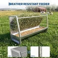 thumbnail image 4 of 5ft Goat Hay Feeder, 60 Gallon Outdoor Livestock Pasture Feeder for Sheep, Horses & Ponies, Anti-Waste Metal Hay Rack with Rounded Edges, 4 of 6