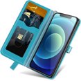 thumbnail image 4 of Compatible with iPhone 11 Wallet Case, iPhone 11 Case Leather with Card Holder Magnetic Kickstand Wrist Strap Flip Shockproof Case for iPhone 11 Life Tree Blue, 4 of 7