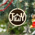 thumbnail image 4 of Vrorvz Wooden Nativity Hanging Ornament Christmas Decorations Christmas Ornaments Close Nature Wood Craft Crackproof Polished Indoor Centerpiece Mantel 3.9In Brown, 4 of 7