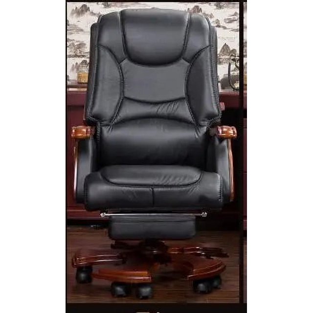 Boss chair. Leather chair. Massage computer chair. Real wood study chair.6 My Lux Decor Round