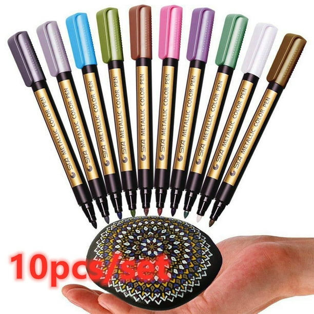 10pcs stylo de peinture acrylique crayon de peinture à base d'eau