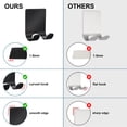 thumbnail image 4 of Diesisa Soporte para Maquinilla de Afeitar Acero Inoxidable 304 para Ducha + Ganchos de Pared Adhesivos Pegajosos Resistentes al Agua Premium para Colgar Toallas Abrigo Gorro (Pack de 2+2) - Negro, 4 of 6