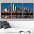 thumbnail image 3 of wall26 - Dallas Skyline at Sunset - Framed Canvas Art Wall Art - 16"x24"x3 White, 3 of 5