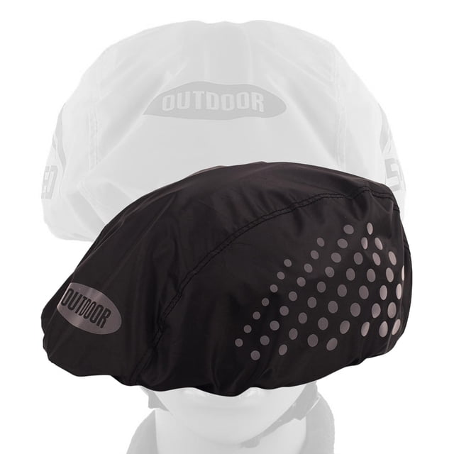 Cubierta impermeable para casco de ciclismo Macarena Tira reflectante Transpirable a prueba Estilo negro