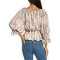 thumbnail image 2 of Elie Tahari womens  Off-The-Shoulder Silk Blouse, m, Beige, 2 of 3