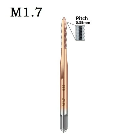 

HSS 6542 Ticn Coated Screw Tap Drill Bit M1-M1.8 Straight Flute Thread Tap