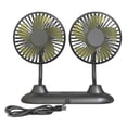 thumbnail image 3 of Ventilador de refrigeración USB, regalo, ventilador de escritorio giratorio, ajustable y recargable, ventilador automático Negro, 3 of 9