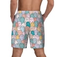 thumbnail image 2 of Lsque Mens Swim Trunks Colorful Cute Pig Pattern - Bathing Suit Compression Liner - Beach Swim Shorts Swimwear - (S-3XL) - Stretch Quick Dry -Large, 2 of 9