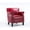 Red, variant on Polyester Faux Leather - Muted Chrome Nailheads - Balcony Use - Good Value