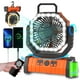 thumbnail image 1 of ADUST Ventilador de camping portátil con luz LED – 20000 mAh recargable, oscilante con rotación de 360 ​​grados, gancho para colgar para tiendas de campaña, ventilador de escritorio USB, 1 of 5
