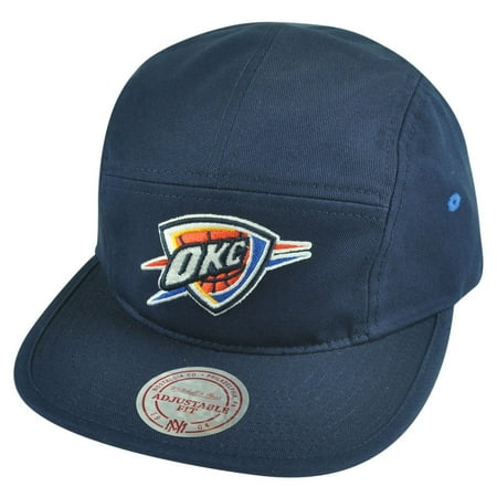 NBA Mitchell Ness OKC Oklahoma City Thunder Y356Z Solid Team Camper Navy Hat Cap