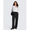thumbnail image 5 of CRZ YOGA 4-Way Stretch Wide Leg Work Pants for Women 29.5" Bussiness Casual Trousers with Pockets, 5 of 6