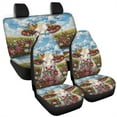 thumbnail image 5 of Jeiento Cow Car Seat Covers Set of 4 Floral Front Rear Seat Cover Split Bench Seat Covers Protector Interior Auto Accessory Universal Fit for Most Vehicles, 5 of 7