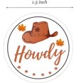 thumbnail image 2 of duomi-1.5"Howdy Cowboy Hat Sticker,Happy Fall Labels,Waterproof Small Business Thank You Stickers for Business Greeting Cards and Envelope Seals 500Pcs, 2 of 4
