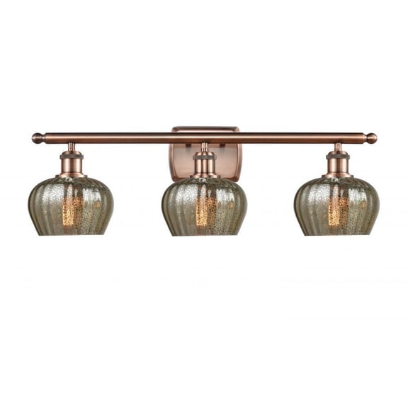 Innovations 516-3W-AC-G96-LED Fenton 3 Light Bath Vanity Light part of the Ballston Collection, Antique Copper