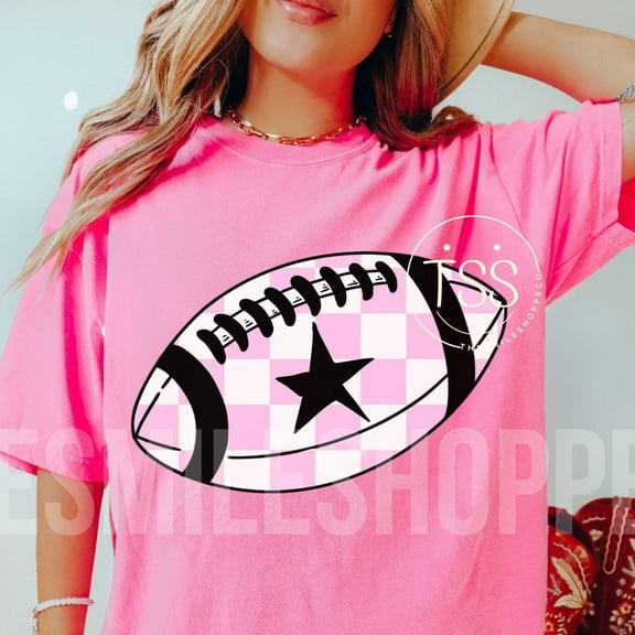ANUNSHIRT Checkered Football Season Shirt Football Shirt Football mama Sports Shirt Football girly Fall Shirt Football season Game day Shirt Unisex S-5XL Hot Trending Shirt, Vintage Birthday Gift