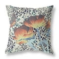 thumbnail image 4 of 18" Three Roses with Butterfly Suede Zippered Pillow with Insert - Orange Yellow, 4 of 5