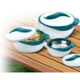 thumbnail image 3 of Pinnacle Insulated Casserole Dish Set with Lid, 3-Piece Thermal Serving Bowls Turquoise, 3 of 3