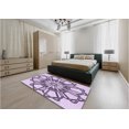thumbnail image 5 of Ahgly Company Machine Washable Indoor Rectangle Transitional French Lilac Purple Area Rugs, 7' x 9', 5 of 7