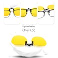 thumbnail image 5 of Joopin Clip on Driving Glasses Rimless Flip Up Style Anti-Glare Night Vision Glasses for Driving(Yellow）, 5 of 9