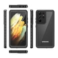 thumbnail image 4 of Dteck Case For Samsung Galaxy S21 Ultra,Waterproof Built-in Screen Protector Rugged Heavy Duty Full Body Shockproof Protection Phone Case for Samsung Galaxy S21 Ultra 6.8-inch,Black/Clear, 4 of 8