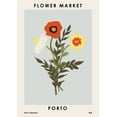 thumbnail image 2 of NKTN 18x24 Black Ornate Wood Framed with Double Matting Museum Art Print Titled - Flower Market Porto, 2 of 4