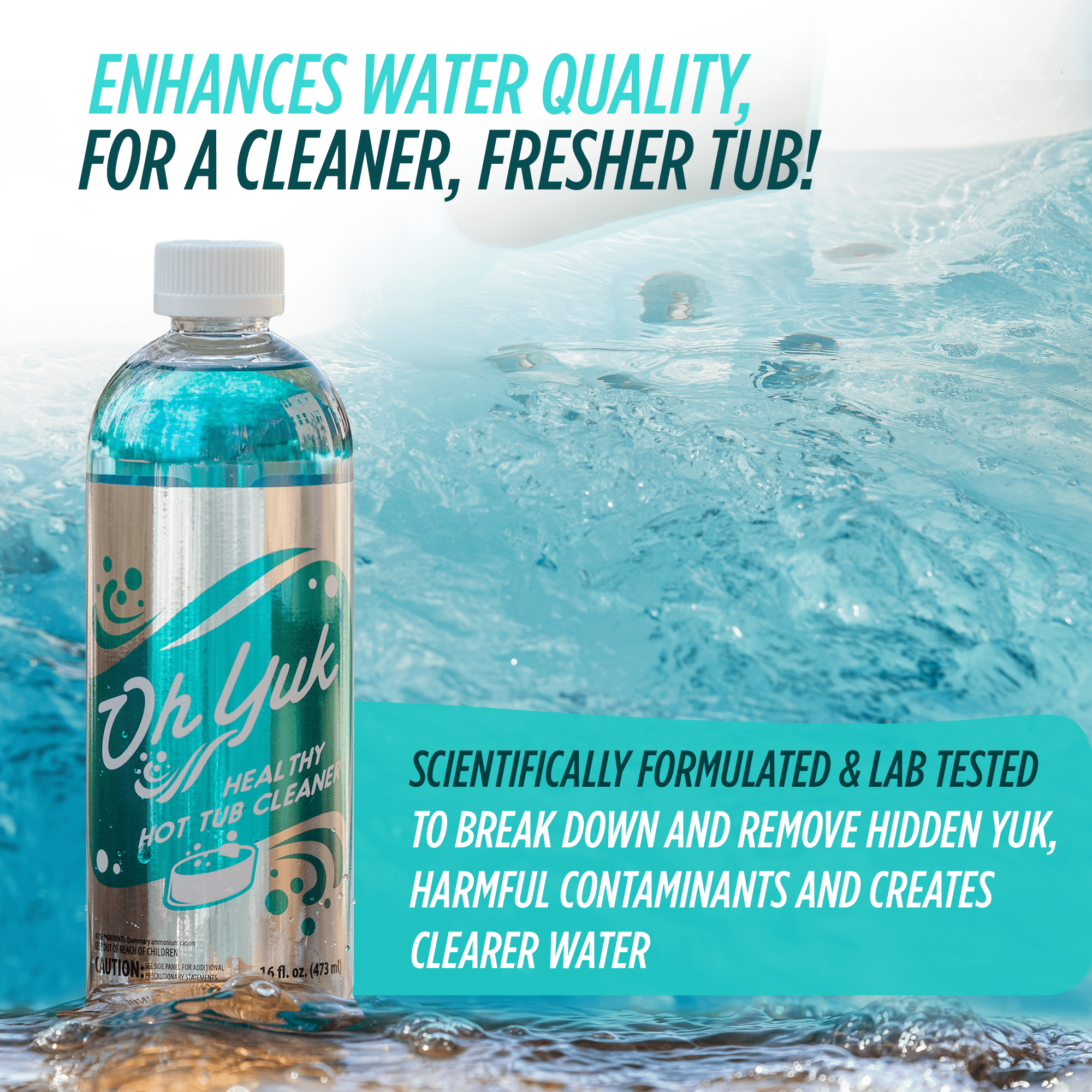 Oh Yuk Healthy Hot Tub Cleaner 16 Ounces - Walmart.com