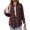 Wine, variant on Womens Plaid Shirt Jacket Long Sleeve Button Down Gingham Cardigan Coat Lightweight Fall Collared Shirts Tops White, M