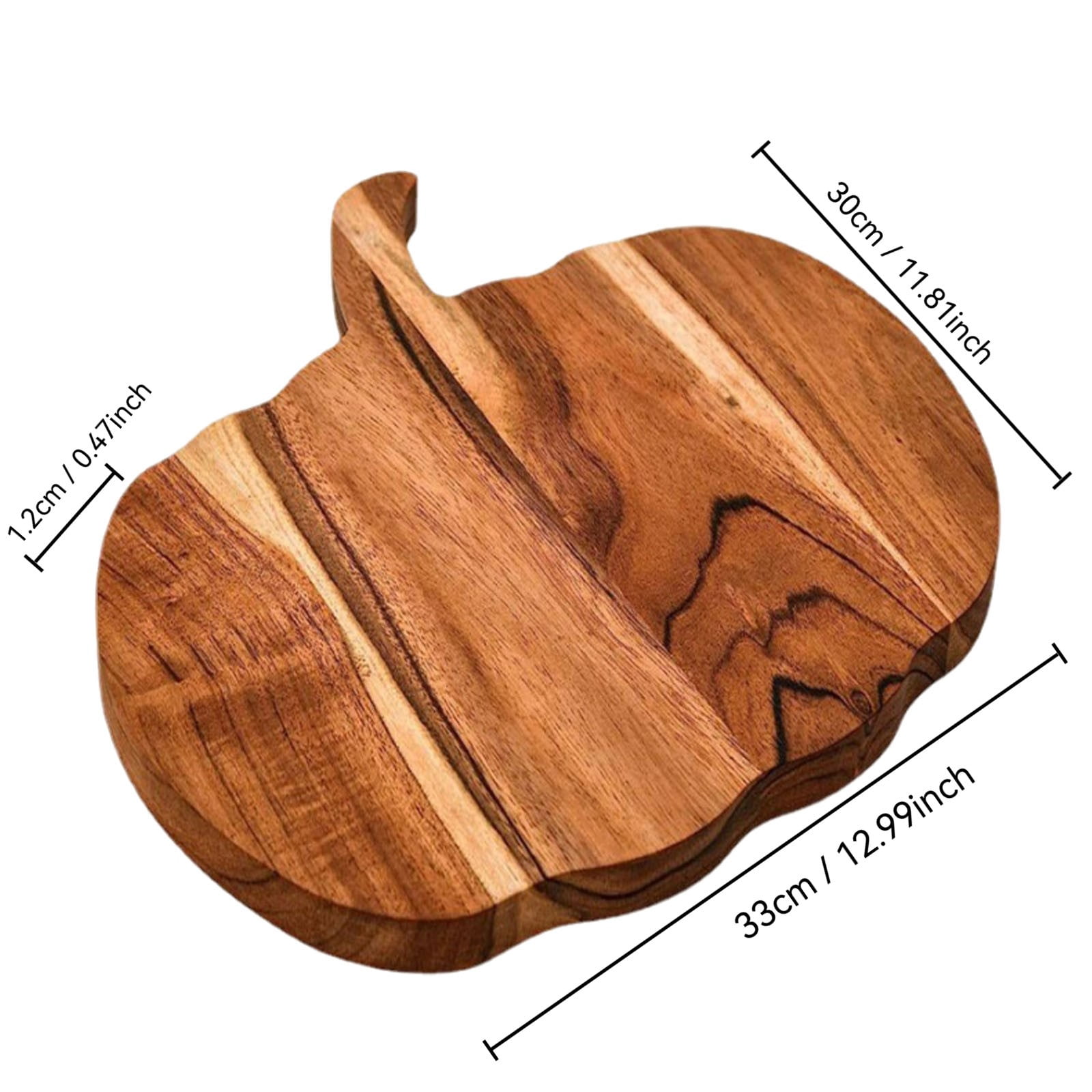 Wovilon Wooden Cutting Board Pumpkin Shaped Wooden Cutting Board Wooden Fruit Bread Board Western Steak Cheese Board