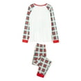thumbnail image 6 of DuAnyozu Christmas Pajamas for Family Matching PJ's Sets with Letter and Printed Long Sleeve Tee and Bottom, 6 of 9