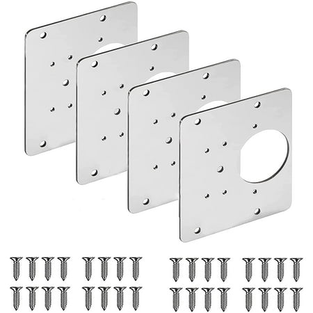 

Hinge Repair Brackets Cabinet Hinge Repair Brackets Kitchen Cupboard Door Hinge Repair Plate Kit With Hole Stainless Steel Flat Fixing Brace Brackets With Screws (4Pcs)