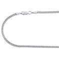 thumbnail image 2 of Real 10K White Gold 3D Hollow Franco Box Link Chain 2mm Necklace 24 Inches, 2 of 5