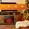 thumbnail image 2 of Patiojoy 25" Electric Fireplace Wall Recessed Electric Heater w/Remote Control Touch Screen Thermostat Timer, 2 of 10