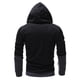 thumbnail image 3 of Sudaderas con capucha para hombre Sudadera de manga larga con bolsillo de costura tricolor Pompotops oipoqjl16930, 3 of 6