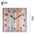 thumbnail image 2 of 10 Inch Wall Clock Battery Operated Silent Clock Decorative for Office, Kitchen, Outdoor, Living RoomVintage Wood Board Plank Beautiful, 2 of 4