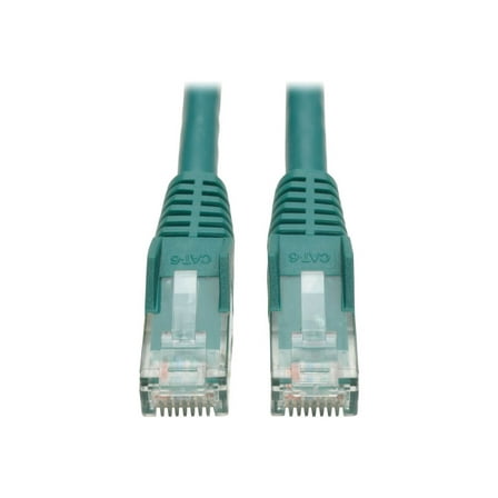 Tripp Lite Cat6 GbE Gigabit Ethernet Snagless Molded Patch Cable UTP Green RJ45 M/M 35ft 35' (n201-035-gn)