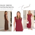 thumbnail image 4 of ANRABESS Women Summer Casual Sleeveless Maxi Dress 2026 Crewneck Loose Split Wrinkle-Free Beach Travel Vacation Long Sundress Light Blue XL, 4 of 12