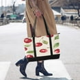 thumbnail image 4 of FORMRS Canvas Laptop Tote Bag for Women with 15.6" Computer Compartments Shoulder Handbag, Watercolor Cherry, 4 of 7