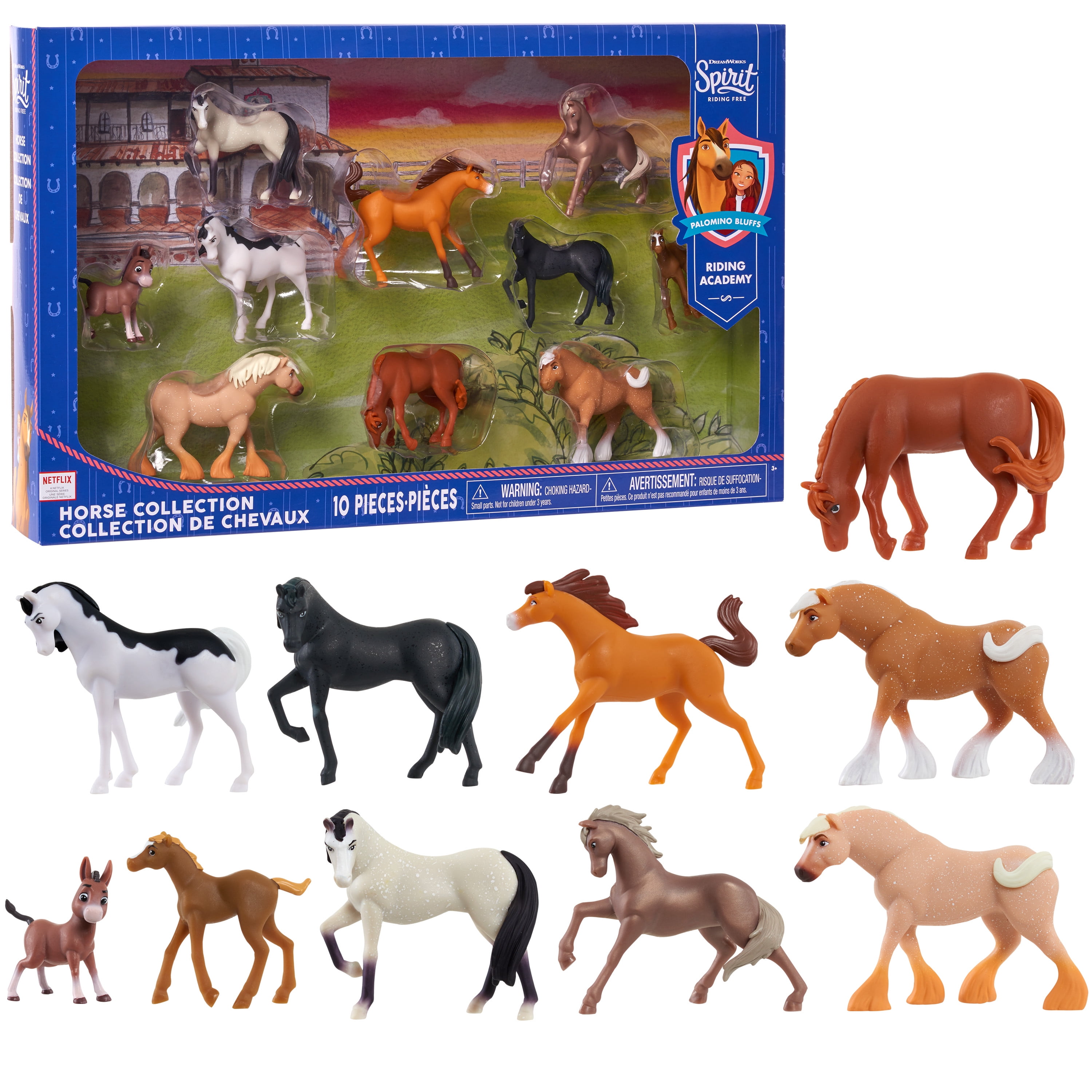 10 Pcs Mini Animal Model Plastic Horse Figurine Layout Decor Ornament Random 