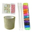 thumbnail image 4 of Kit de cintas adhesivas Nano Tape Bubble, cintas adhesivas para manualidades DIY, reutilizables, para el aula, para niños, impermeables, removibles, para adultos, con pajitas, cintas Estilo E, 4 of 7