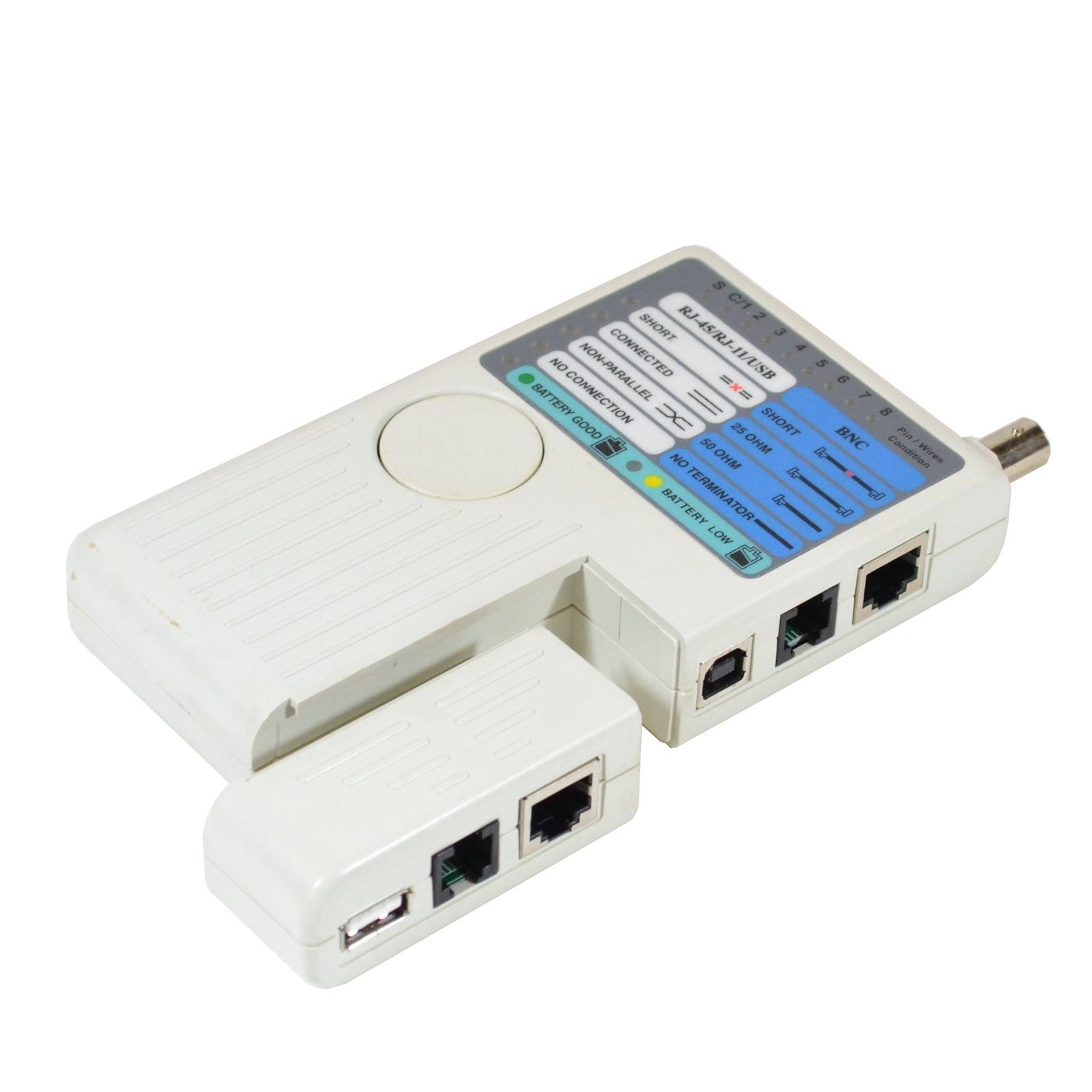 Plyisty Phone Line Tester RJ45 Cable Tracker Network Cable Tester White Phone Cable Tester Fiber Optical Tool for Cable Collation for Network Maintenance Collation 